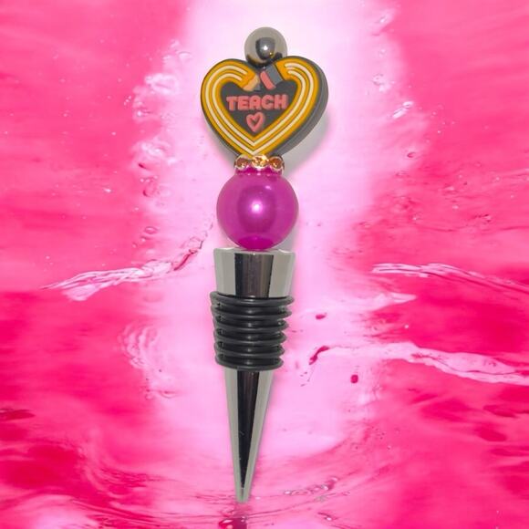 Teach Beaded Wine Bottle Stopper - Picture 1 of 1